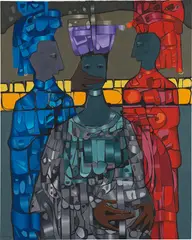 Cundo Bermúdez, La Chismosa, 1993, oil on canvas
