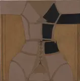 Carlos Rojas, Untitled (from the Mujeres en Faja series), 1962, oil, painted board and fabric collage on canvas