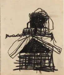 Joe Bradley, Untitled, 2016, charcoal on paper