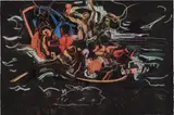 Cecily Brown, Sleeping Through the Tempest, 2016, pastel and watercolor on paper