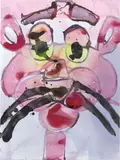 Katherine Bernhardt, Untitled, 2018, acrylic on paper