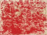 Angel Otero, Sand of Silence, 2015, silicone and cadmium pigment on canvas