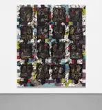 Rashid Johnson, Color Men, 2016, spray enamel, black soap and wax on ceramic tile