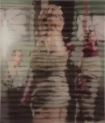 Raúl Cordero, Flared Scene (with Condo like figure in the background), 2013, oil on canvas
