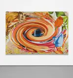 David Salle, Swirl with Blue Torso, 2004, oil on canvas