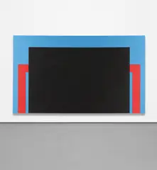 Black Cell by Peter Halley, 1988, acrylic, fluorescent acrylic, Flashe and Roll-a-Tex on canvas, sold May 2019