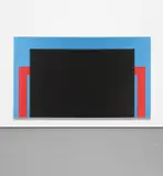 Peter Halley, Black Cell, 1988, acrylic, fluorescent acrylic, Flashe and Roll-a-Tex on canvas