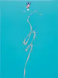 DOB Splash (walkman) by Takashi Murakami, 1999, acrylic on canvas on board, sold May 2019