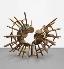 Grapes by Ai Weiwei, 2011, 25 antique stools, sold May 2019