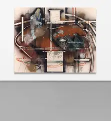 Elizabeth Neel, Routes and Pressures, 2012, oil and spray paint on canvas