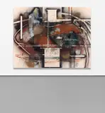 Elizabeth Neel, Routes and Pressures, 2012, oil and spray paint on canvas