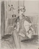 Elizabeth Peyton, Piotr, 1996, graphite and ink on paper