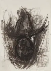 Untitled (Tête) by Georg Baselitz, 1979, charcoal on paper, sold May 2019