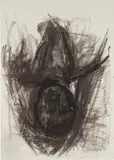 Georg Baselitz, Untitled (Tête), 1979, charcoal on paper