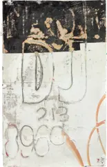 Untitled by Mark Bradford, 2006, acrylic and billboard paper collage on card, sold May 2019