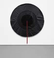 Rodney McMillian, Untitled (target), 2012, vinyl, thread and zipper