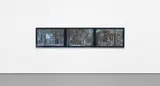 Bill Viola, Study for the Path, 2002, color DVD on three LCD flat panel screens, triptych