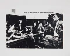 Lutz Bacher, "Jokes" (William), 1988, black and white photograph
