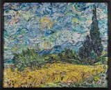 Vik Muniz, Wheat Field with Cypresses, after Van Gogh from Pictures of Magazines 2