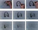 Oscar Muñoz, Proyecto para un Memorial IV, 2005, color photograph, in 9 parts
