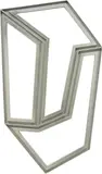 Richard Deacon, Alphabet R, 2013, stainless steel