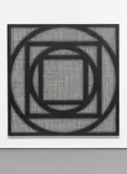 George Cohen, Two Circles and Three Squares, 2018, acrylic on canvas