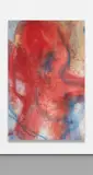 Rita Ackermann, Fire by Days X, 2011, oil, pigment, wax, modeling paste, enamel, rabbit skin glue and spray paint on canvas