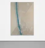 Fredrik Værslev, Untitled, 2014, primer, spray paint, silkscreen, acrylic and white spirit on cotton canvas, steel construction