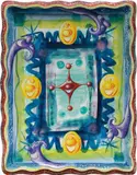 Kenny Scharf, Mandaleigh, 1998, oil on canvas, in artist's frame