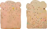 Brenna Youngblood, Two Works: (i) Flourless Bread Slice #1; (ii) Flourless Bread Slice #2, 2012, acrylic, spray paint and paper on panel