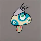 Kinoko9 by Takashi Murakami, 2002, acrylic on panel, sold Sep 2019