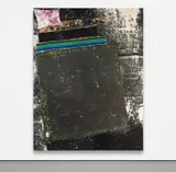 Sterling Ruby, BC (3852), 2012, collage, paint, bleach, glue and fabric on panel