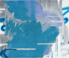Untitled by Jacqueline Humphries, 2008, oil and glitter on canvas, sold Sep 2019