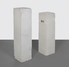 Theaster Gates, Stand-Ins for a Period of Wreckage 2 & 21, 2011, white concrete and porcelain
