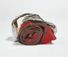 Circumbendibus by John Chamberlain, 1990-1991, painted stainless steel, sold Sep 2019