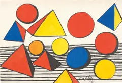 Joliette by Alexander Calder, 1975, gouache and ink on paper, sold Sep 2019