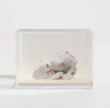 Tom Wesselmann, Tiny Dropped Bra #32, 1981, acrylic on cut and folded paper in Plexiglas box