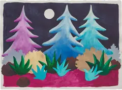 Landscape by Nicolas Party, 2013, watercolor on paper, sold Sep 2019