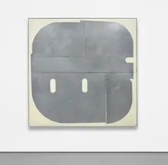Conrad Marca-Relli, Turbo L-56, 1963, aluminum collage on painted aluminum panel, in artist's frame