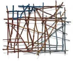 Charles Arnoldi, Untitled, 1975, oil on tree branches and nails
