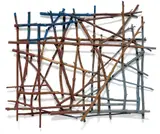 Charles Arnoldi, Untitled, 1975, oil on tree branches and nails