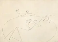 Alexander Calder, Untitled (Man on a Tightrope), 1932, ink on paper