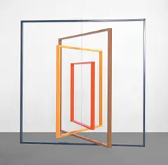 Jose Dávila, Homage to the Square, 2015, enamel on stainless steel and wire