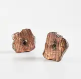 Lucio Fontana, Concetto Spaziale, Natura, 1959-1968, bronze with green and gold patina, in 2 parts