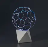 Leo Villareal, Buckyball, 2015, LED lights, custom software, electrical hardware, metal framework and metal base