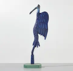 Manuel Mendive, Bird from the series Forest Creatures, 2011, painted fabric and wood with cowrie shells
