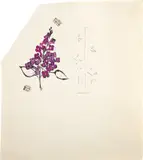 Andy Warhol, Still Life (Purple Bunch), 1954, ink and Dr. Martin's Aniline dye on paper