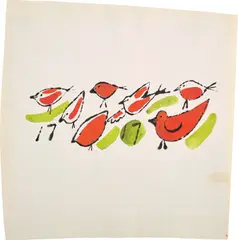 Birds by Andy Warhol, 1950, ink and Dr. Martin's Aniline dye on paper, sold Sep 2019
