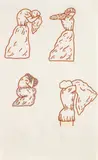 Christina Ramberg, Untitled (Overhead), 1968, felt-tip pen and colored pencil on paper