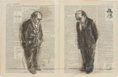 Haussé Hâtelet by William Kentridge, 1998, oilstick on encyclopedia paper, sold Sep 2019